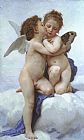 William Bouguereau Cupid and Psyche as Children painting